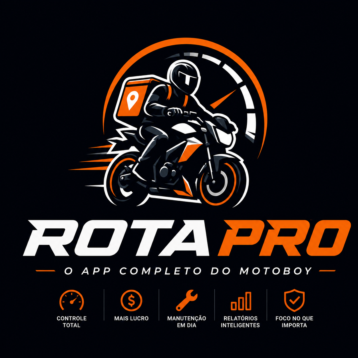 Logo RotaPRO, o app completo do motoboy